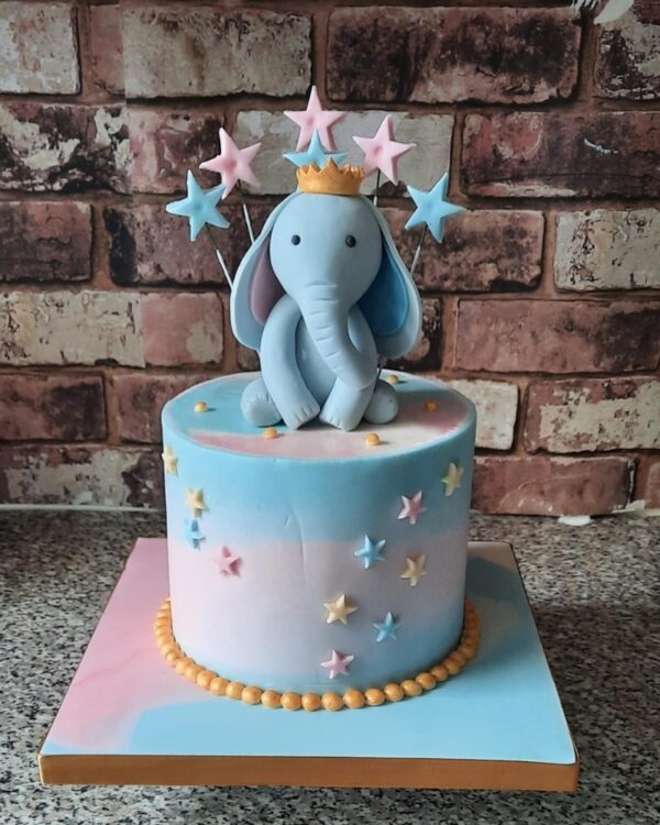 Gender Reveal - Elephant Cake